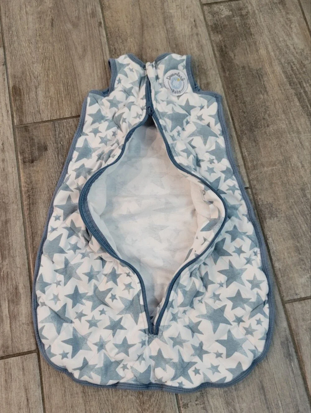 Dreamland Sleep Sack Sleeveless Blue Star Size 0-6 Months